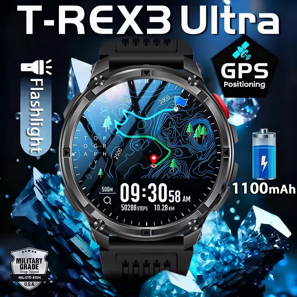 High Refresh Monitor - Jam Tangan Pintar Militer Baru T-Rex3