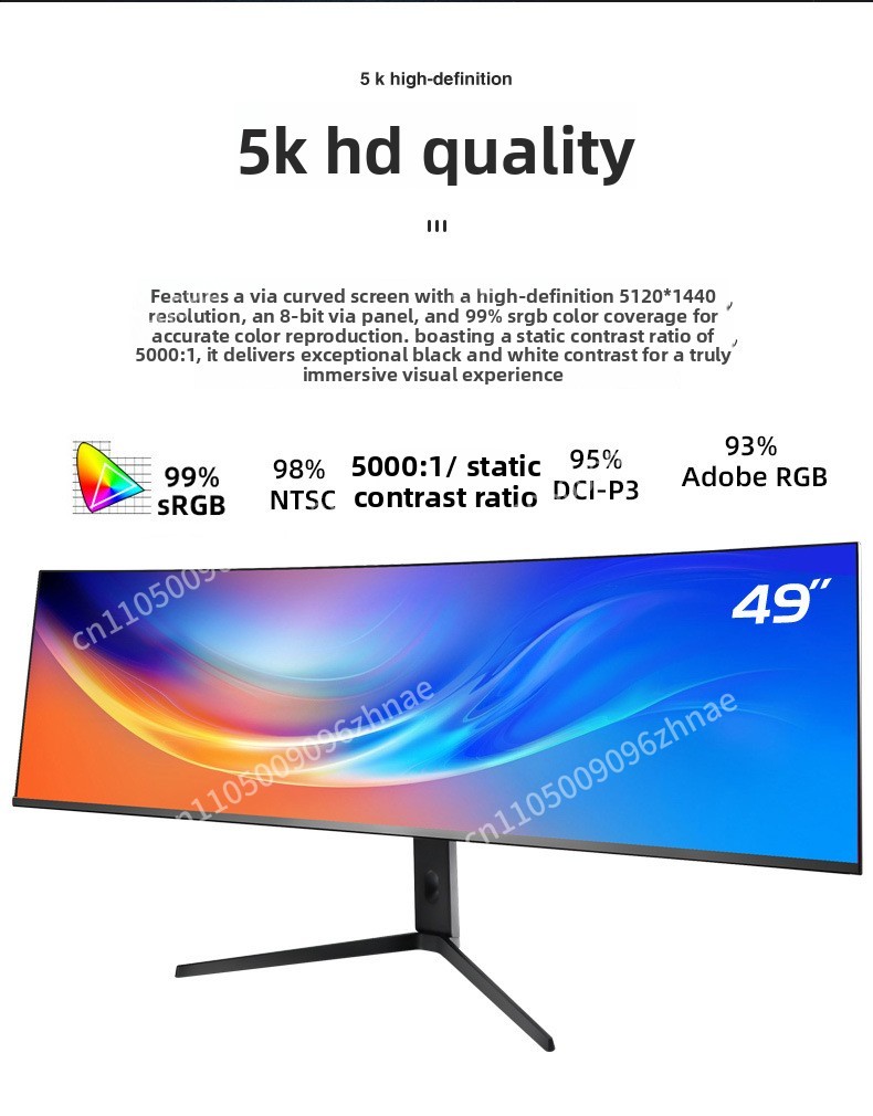 High Refresh Monitor - Monitor Lengkung Ultrawide 49 Inci 5K,