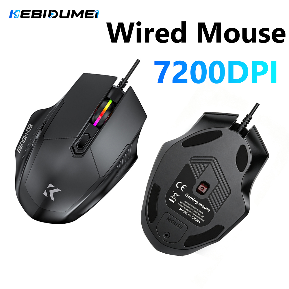 No Rgb Gaming Pc - KEBIDUMEI 7200DPI Mouse Berkabel 6 Tombol