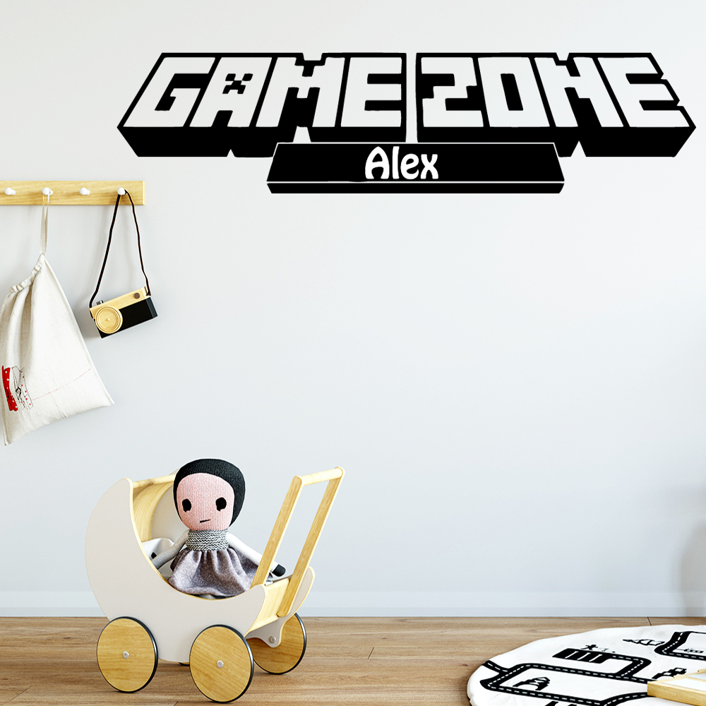 Pc Gaming Names - Stiker Game Zone dinding, 1 buah