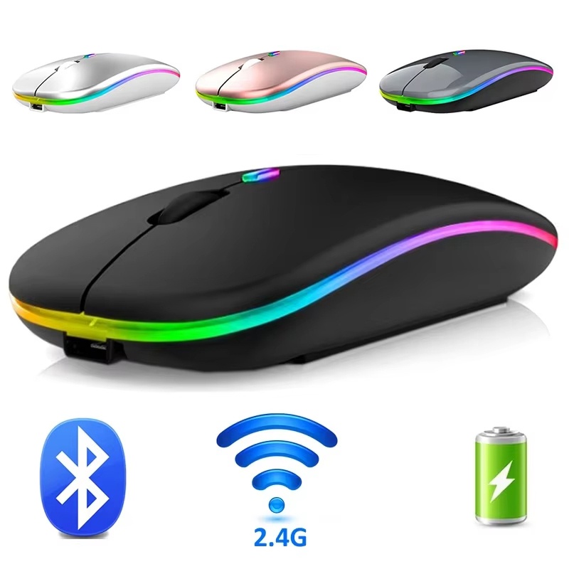 No Rgb Gaming Pc - Mouse Bluetooth Nirkabel 2.4G Mode Ganda