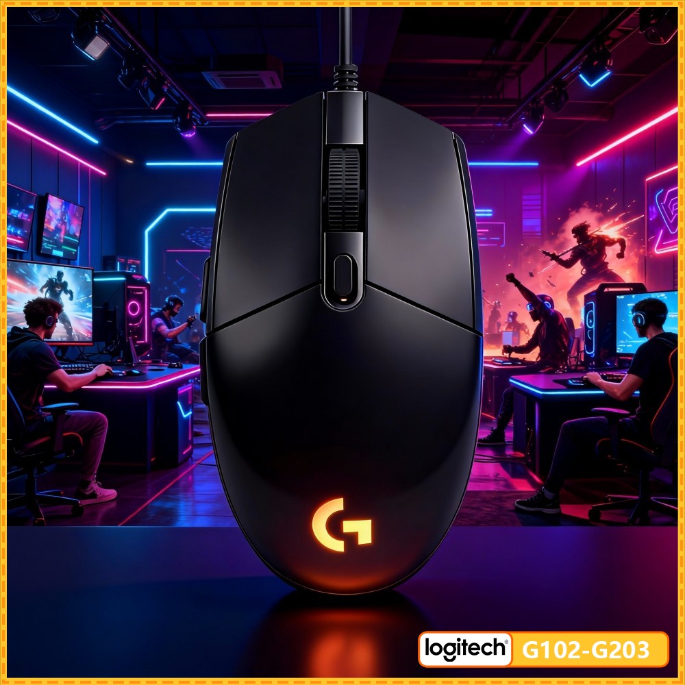 No Rgb Gaming Pc - Logitech G203 Mouse Gaming RGB Berkabel,