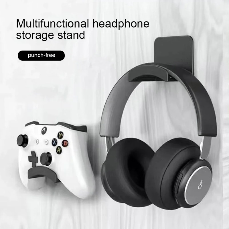 Gaming Controller - Gantungan Headphone Tempel Dinding Melengkung, Rak