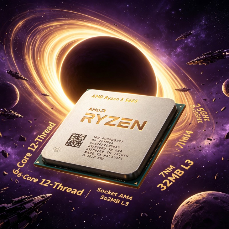 Pc Gaming Cpu - Ryzen 5 5600 6-Core 12-Thread 7nm