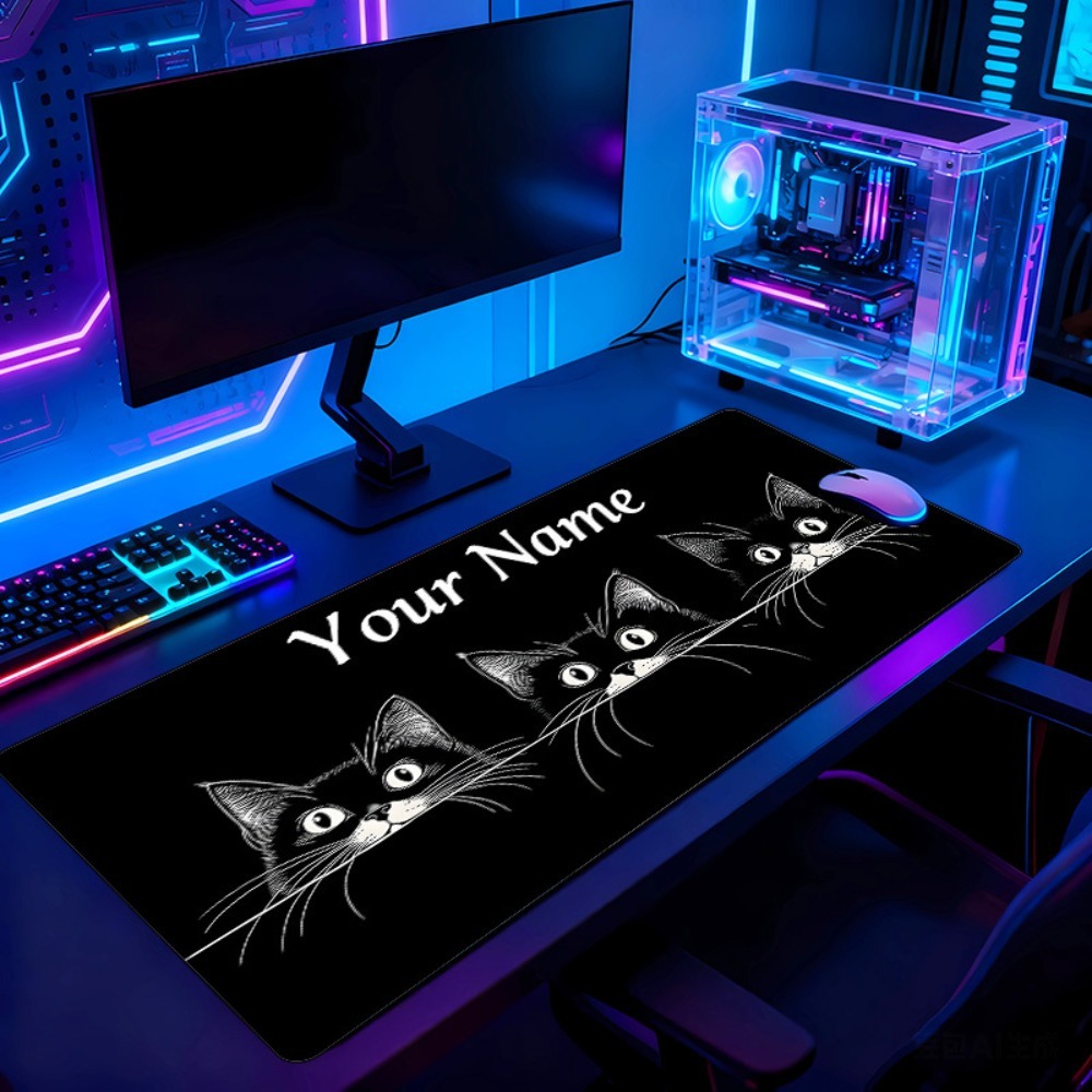 Pc Gaming Names - Alas Meja Kustom 3 Kucing Hitam