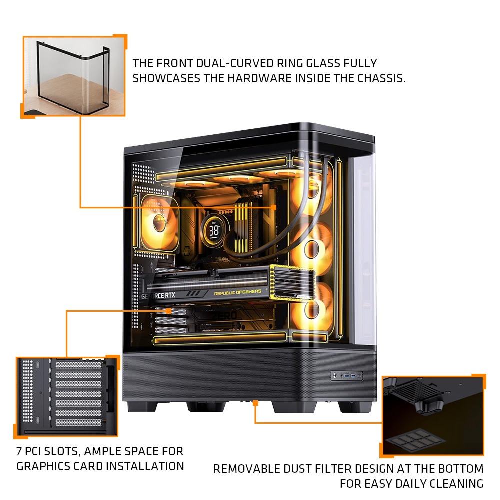 Casing PC JONSBO TK-5 Putih/Hi - Pc Gaming Jonsbo ulasan dan harga