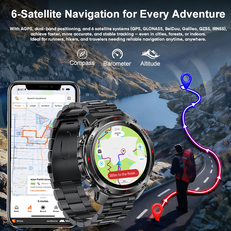 Jam Tangan Pintar Militer GPS  - High Refresh Monitor ulasan dan harga