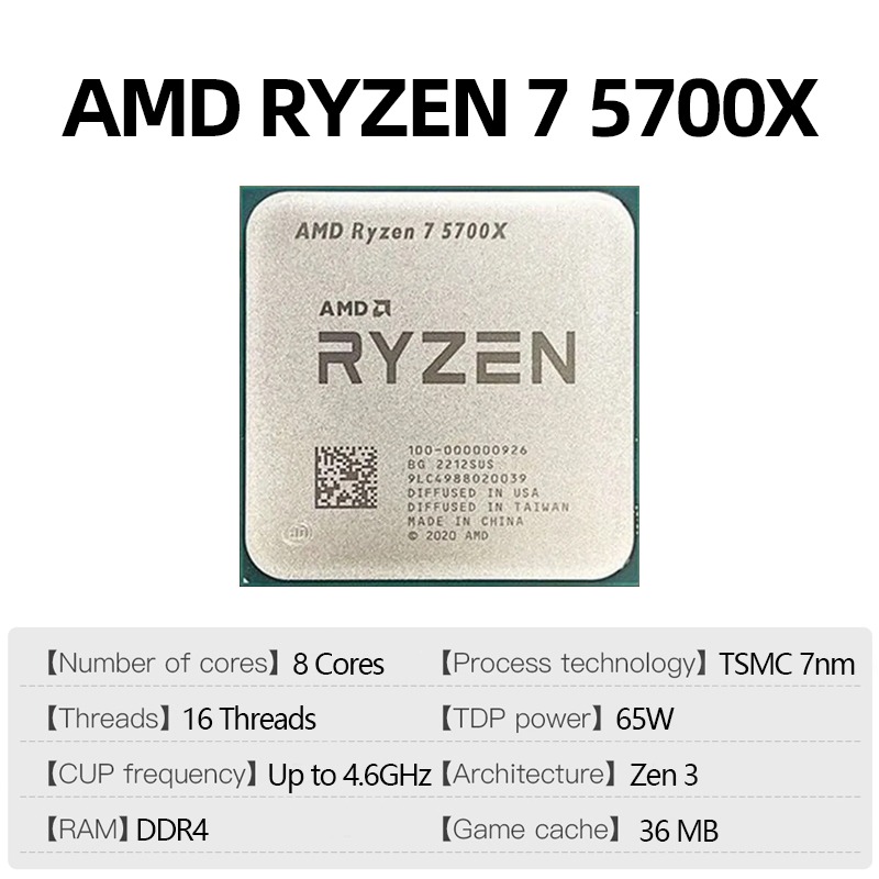 AMD Ryzen 7 5700X CPU PC Gamin - Pc Gaming Cpu ulasan dan harga