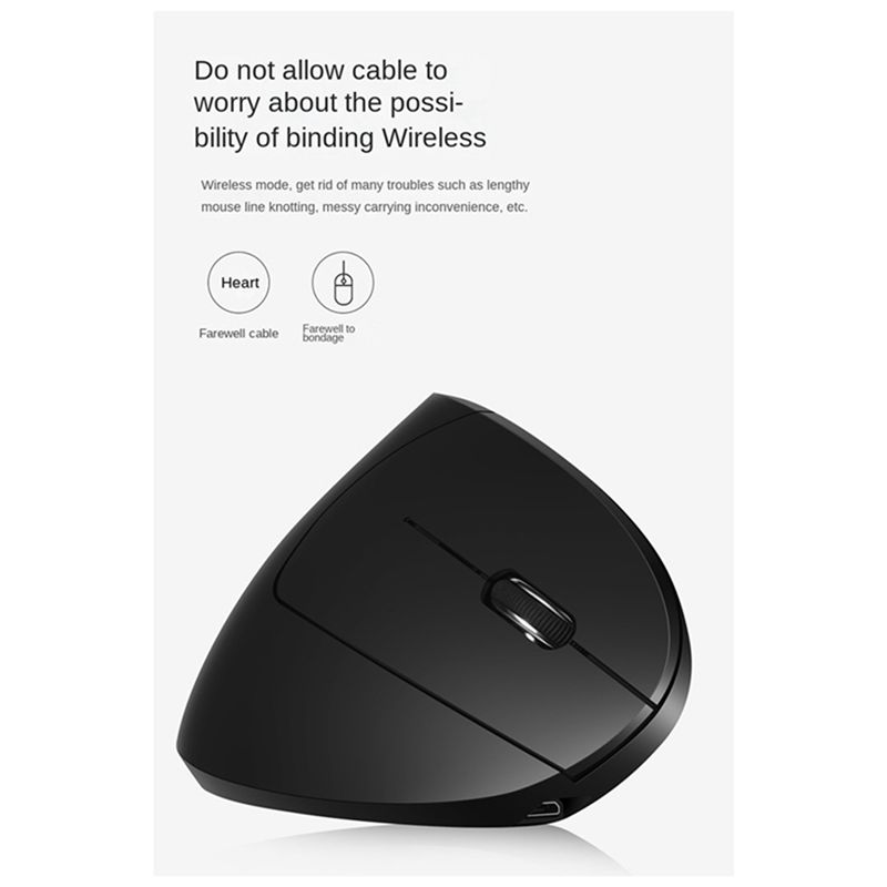 doyou Mouse Vertikal Nirkabel  - No Rgb Gaming Pc ulasan dan harga