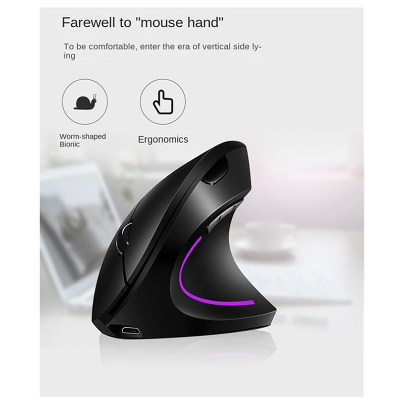 doyou Mouse Vertikal Nirkabel  - No Rgb Gaming Pc ulasan dan harga