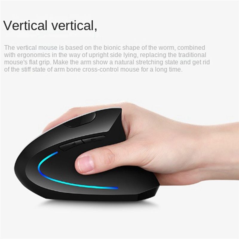 doyou Mouse Vertikal Nirkabel  - No Rgb Gaming Pc ulasan dan harga