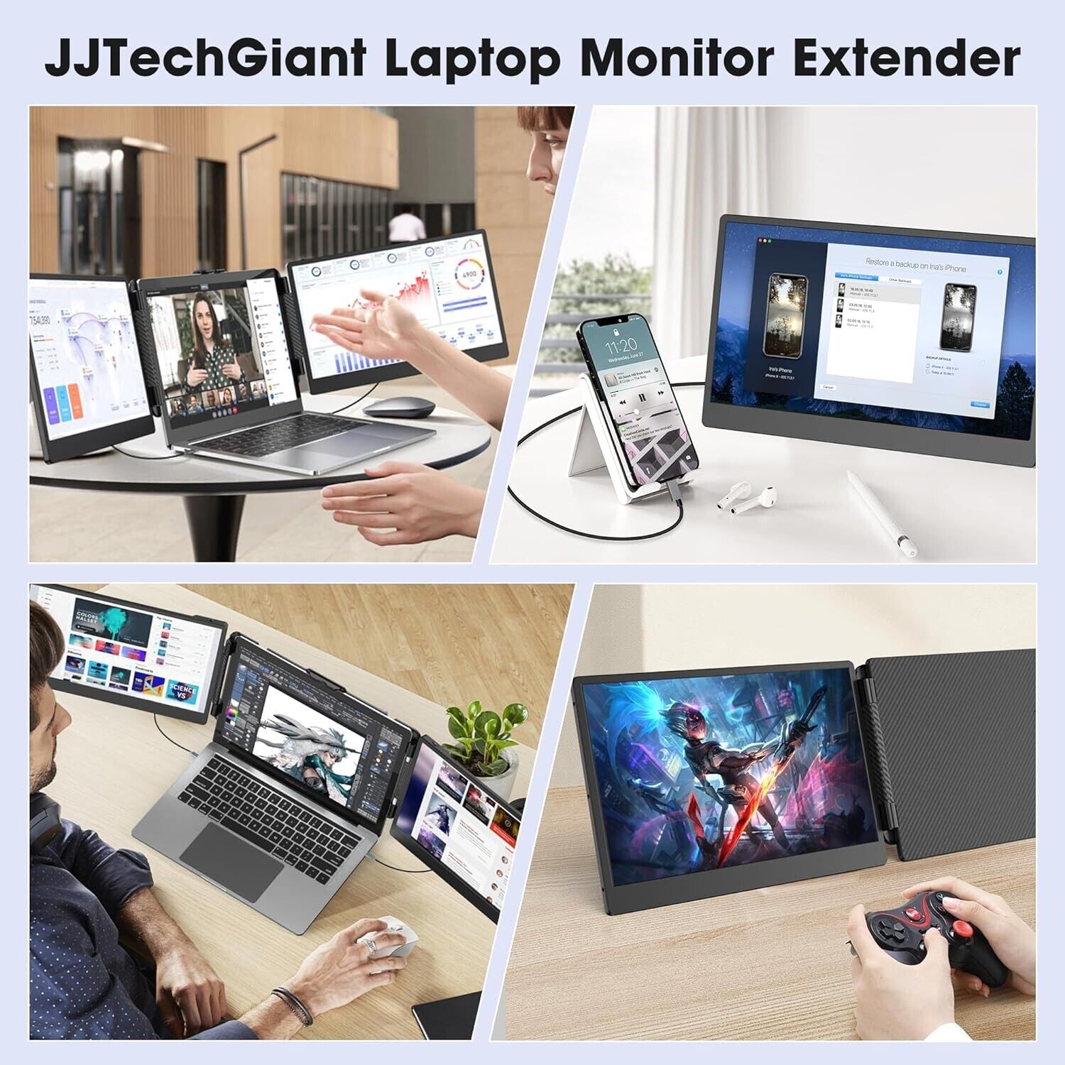Monitor Portabel Layar Ganda O - High Refresh Monitor ulasan dan harga