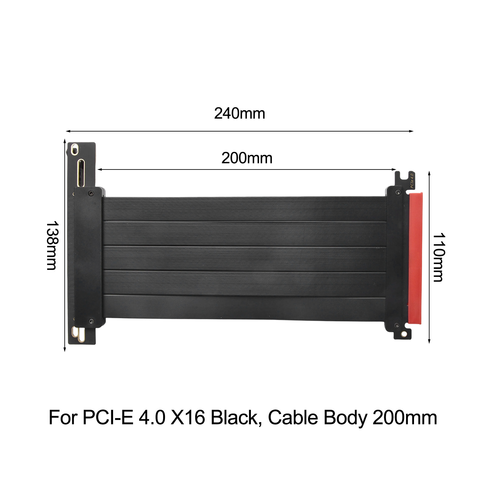 Kabel Riser PCIe 4.0 X16 20cm  - Pcie Riser Cable ulasan dan harga