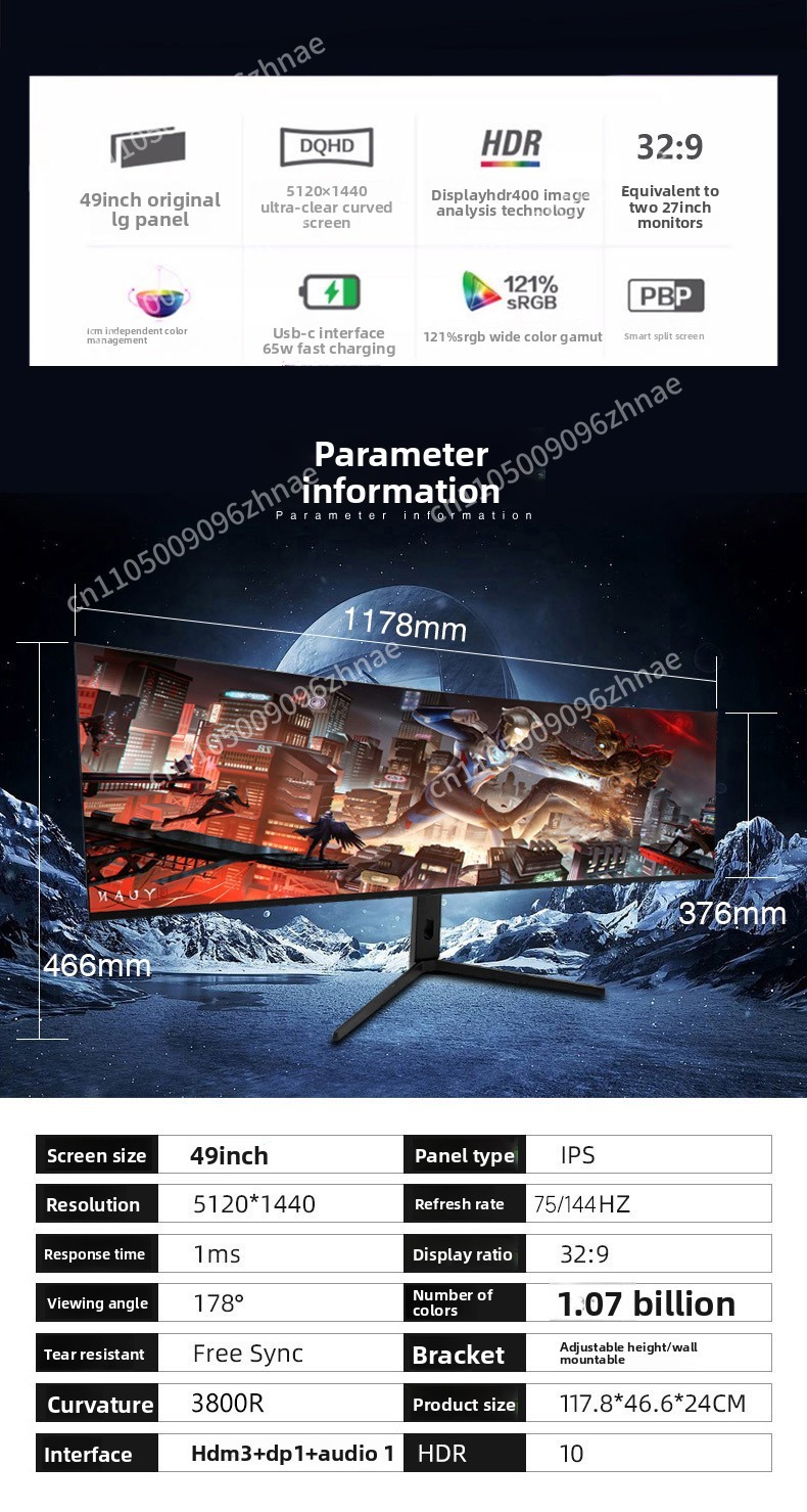 Monitor Lengkung Ultrawide 49  - High Refresh Monitor ulasan dan harga