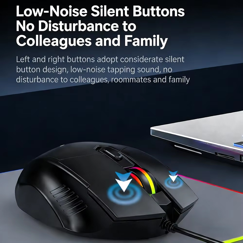 KEBIDUMEI 7200DPI Mouse Berkab - No Rgb Gaming Pc ulasan dan harga