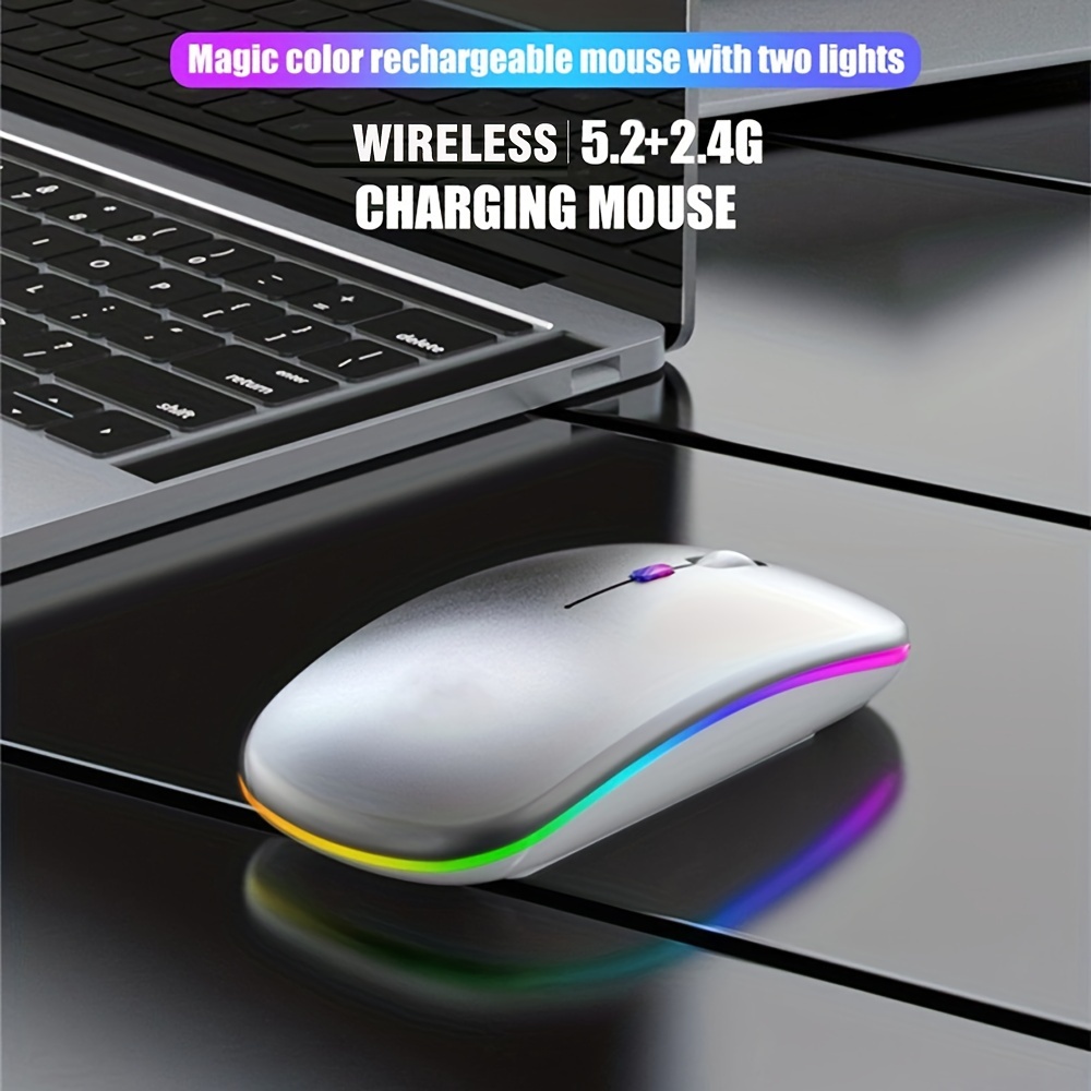 Mouse Bluetooth Nirkabel 2.4G  - No Rgb Gaming Pc ulasan dan harga