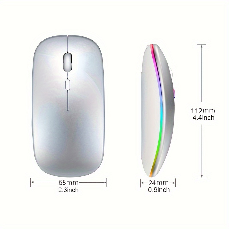 Mouse Bluetooth Nirkabel 2.4G  - No Rgb Gaming Pc ulasan dan harga