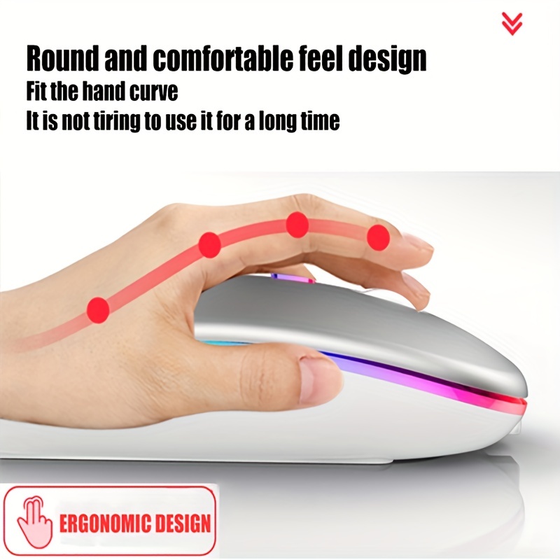 Mouse Bluetooth Nirkabel 2.4G  - No Rgb Gaming Pc ulasan dan harga