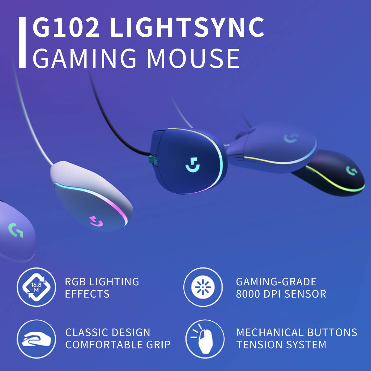 Logitech G203 Mouse Gaming RGB - No Rgb Gaming Pc ulasan dan harga