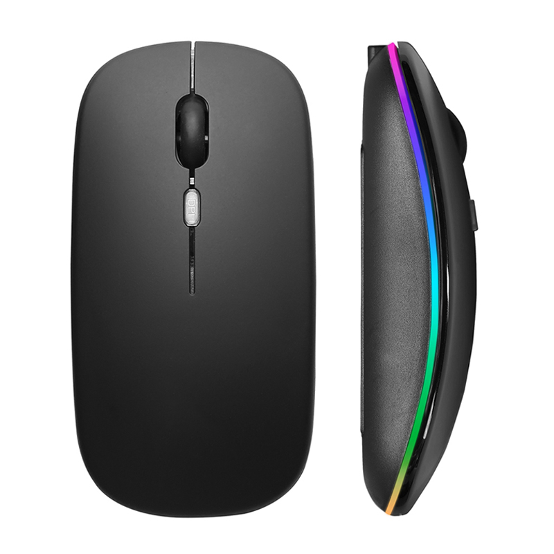 Mouse Nirkabel RGB Isi Ulang U - No Rgb Gaming Pc ulasan dan harga