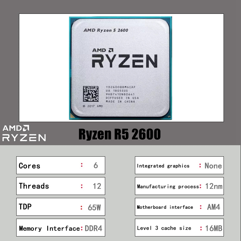 AMD Ryzen 5 2600 6-Core 12-Thr - Pc Gaming Cpu ulasan dan harga