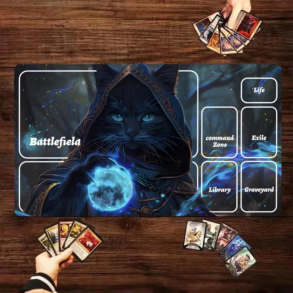 Black Cat Wizard MTG Playmat M - Pc Gaming Zone ulasan dan harga