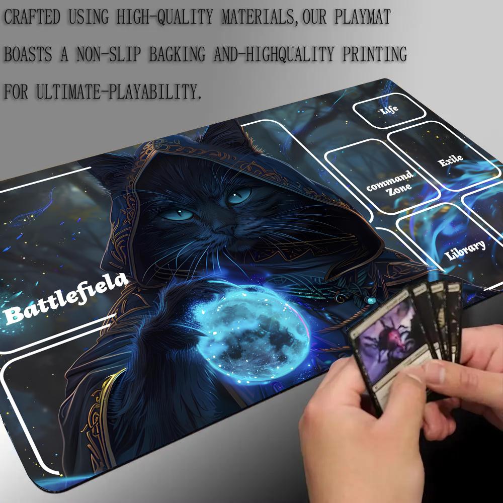 Black Cat Wizard MTG Playmat M - Pc Gaming Zone ulasan dan harga